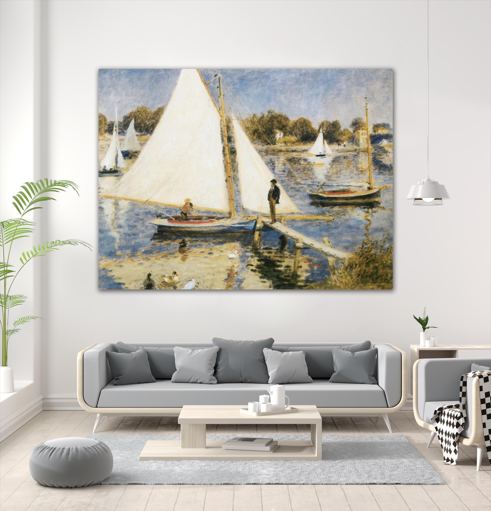 La scéne à Argenteuil by Auguste Renoir on GIANT ART - beige masters sail boat