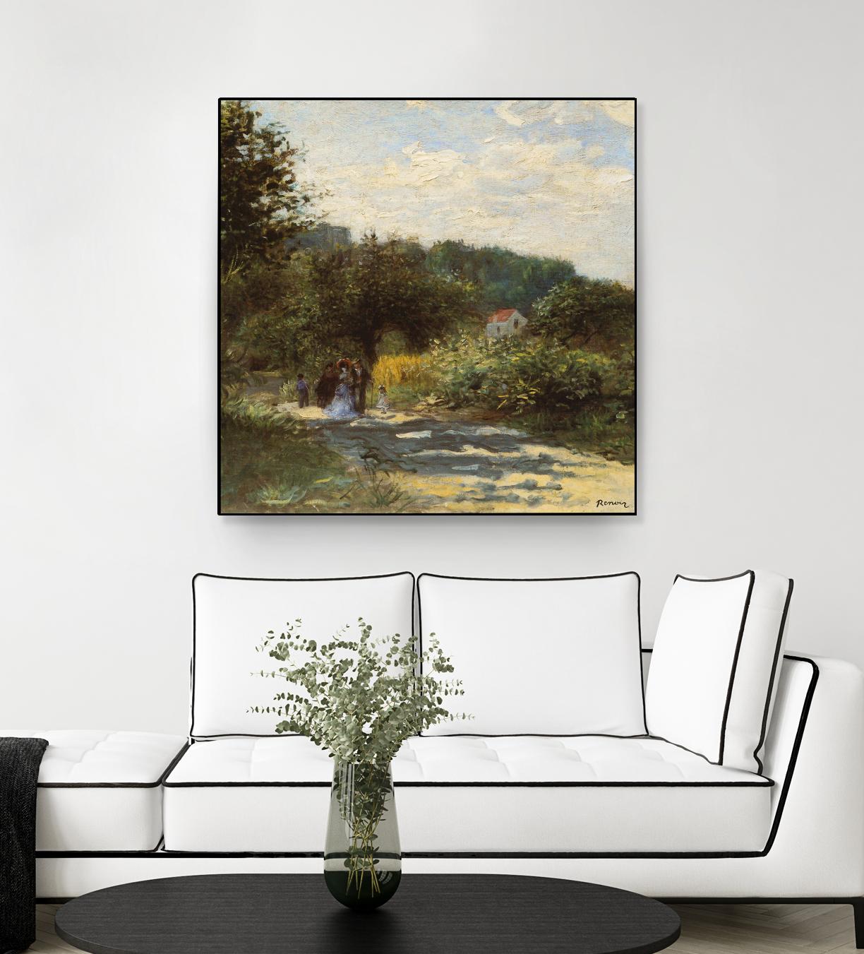 Une route à Louveciennes by Auguste Renoir on GIANT ART - green masters promenade