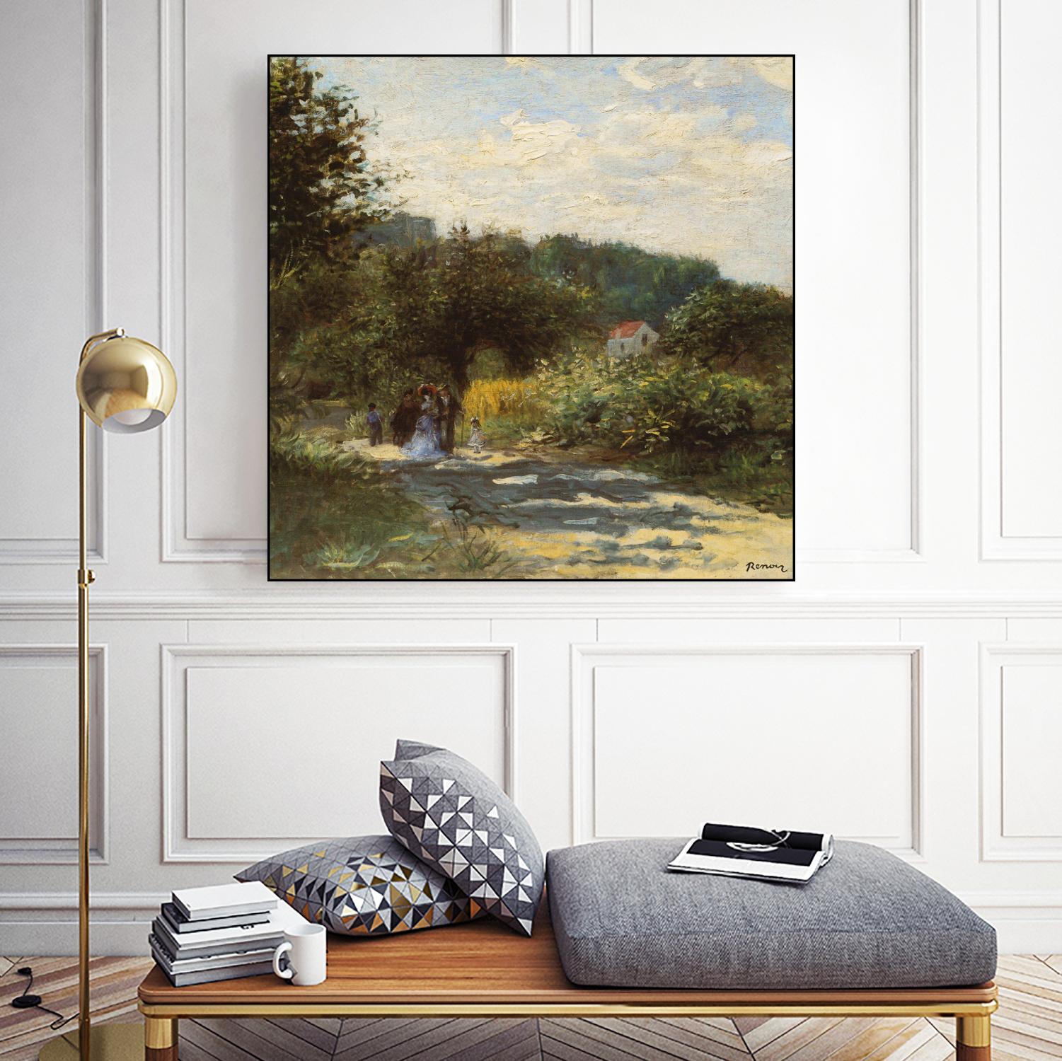 Une route à Louveciennes by Auguste Renoir on GIANT ART - green masters promenade