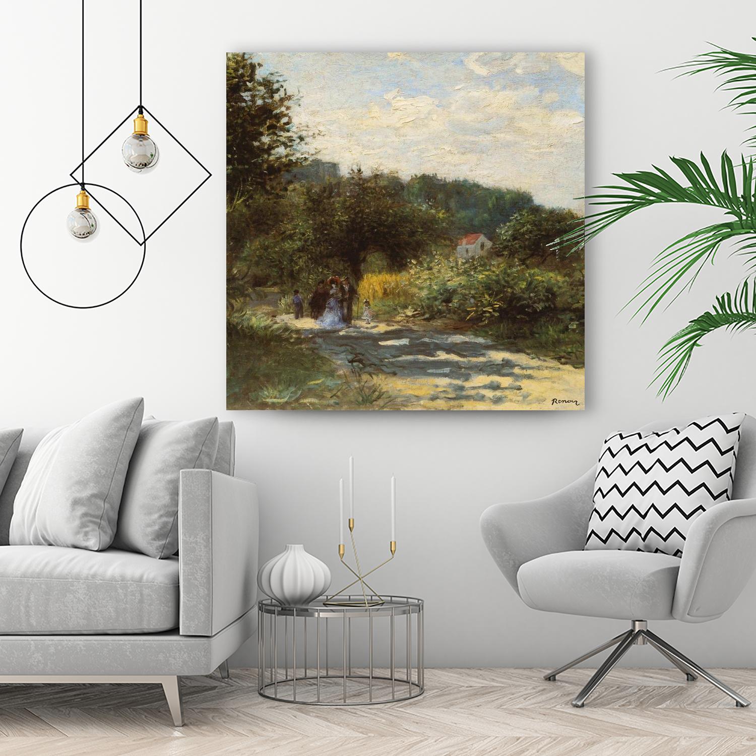 Une route à Louveciennes by Pierre-Auguste Renoir on GIANT ART - green masters promenade