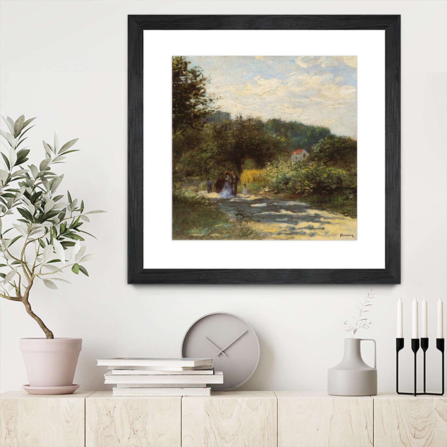 Une route à Louveciennes by Auguste Renoir on GIANT ART - green masters promenade