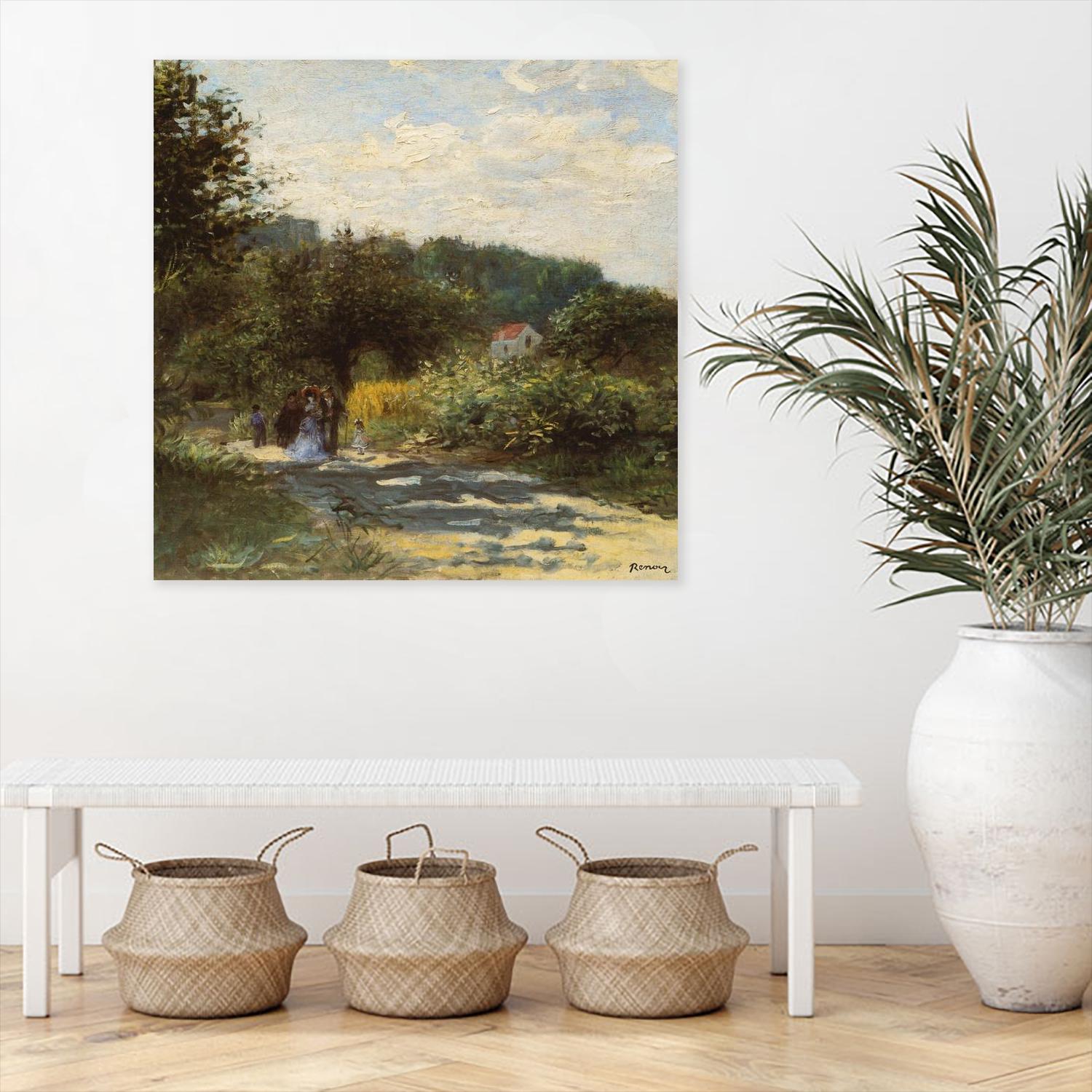 Une route à Louveciennes by Pierre-Auguste Renoir on GIANT ART - green masters promenade