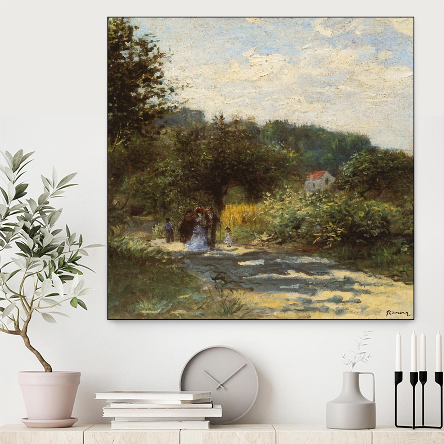 Une route à Louveciennes by Auguste Renoir on GIANT ART - green masters promenade