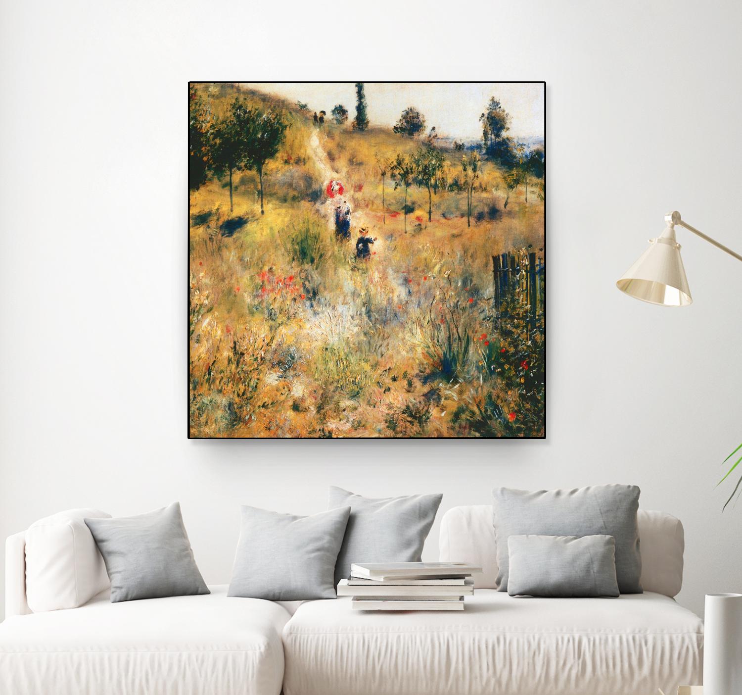 Chemin montant dans les hautes herbes by Auguste Renoir on GIANT ART - green masters