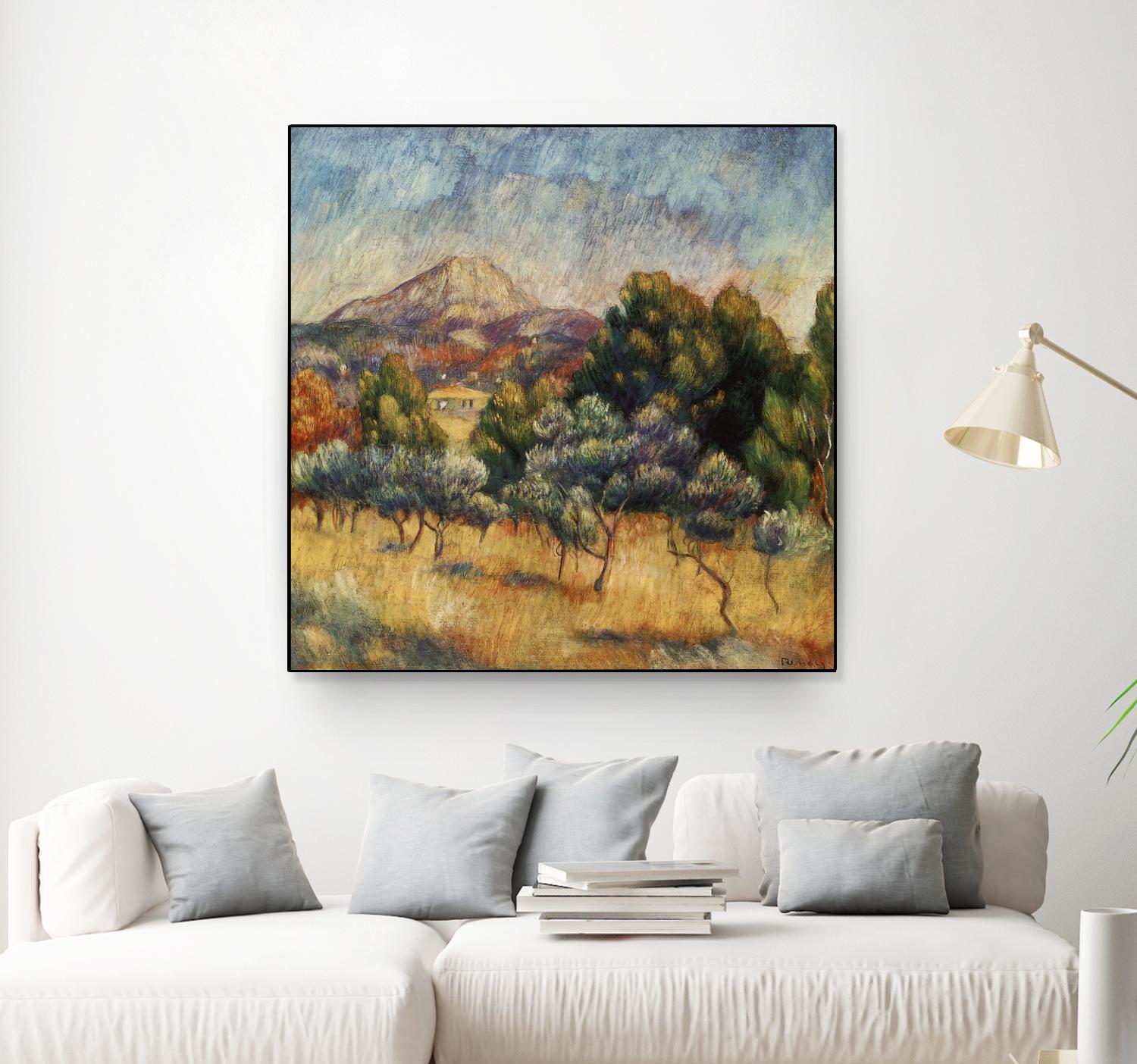 La mpontagne sainte victoire by Auguste Renoir on GIANT ART - blue masters