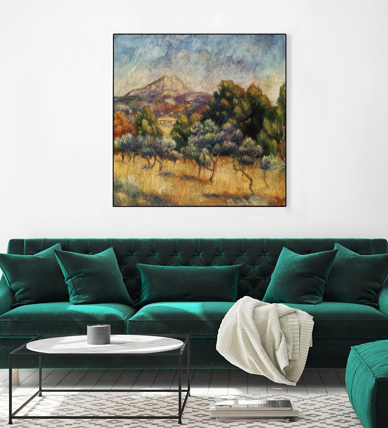 La mpontagne sainte victoire by Auguste Renoir on GIANT ART - blue masters