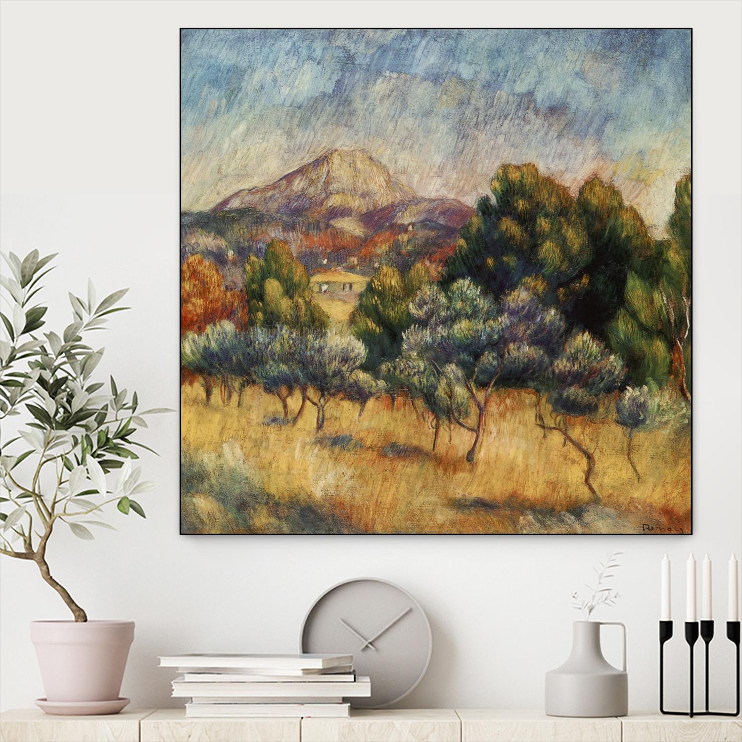 La mpontagne sainte victoire by Auguste Renoir on GIANT ART - blue masters