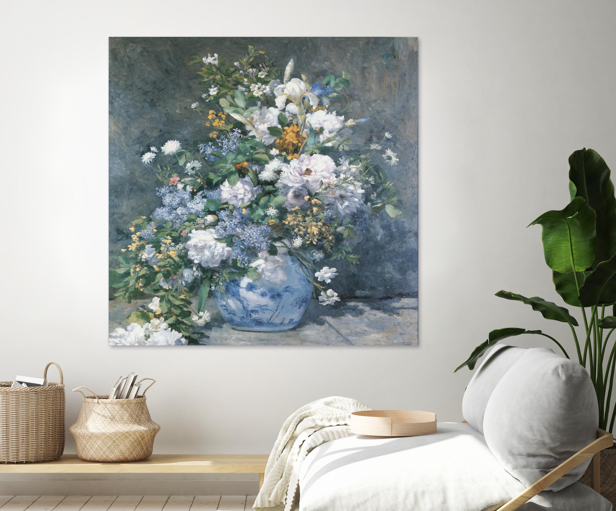 Bouquet Printanier by Auguste Renoir on GIANT ART - blue flowers floral