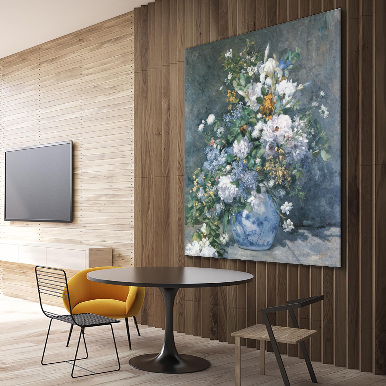 Bouquet Printanier by Auguste Renoir on GIANT ART - blue flowers floral