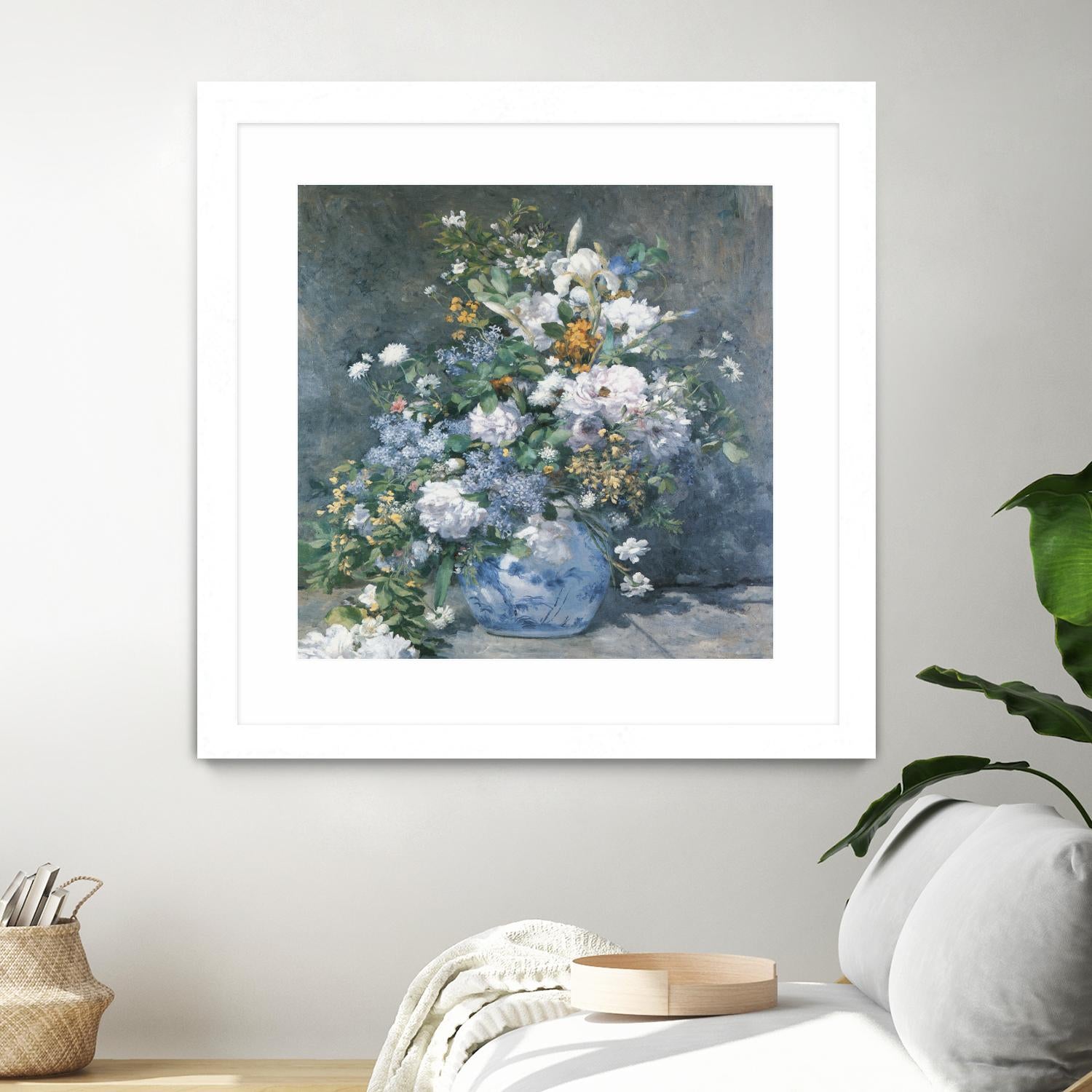 Bouquet Printanier by Auguste Renoir on GIANT ART - blue flowers floral