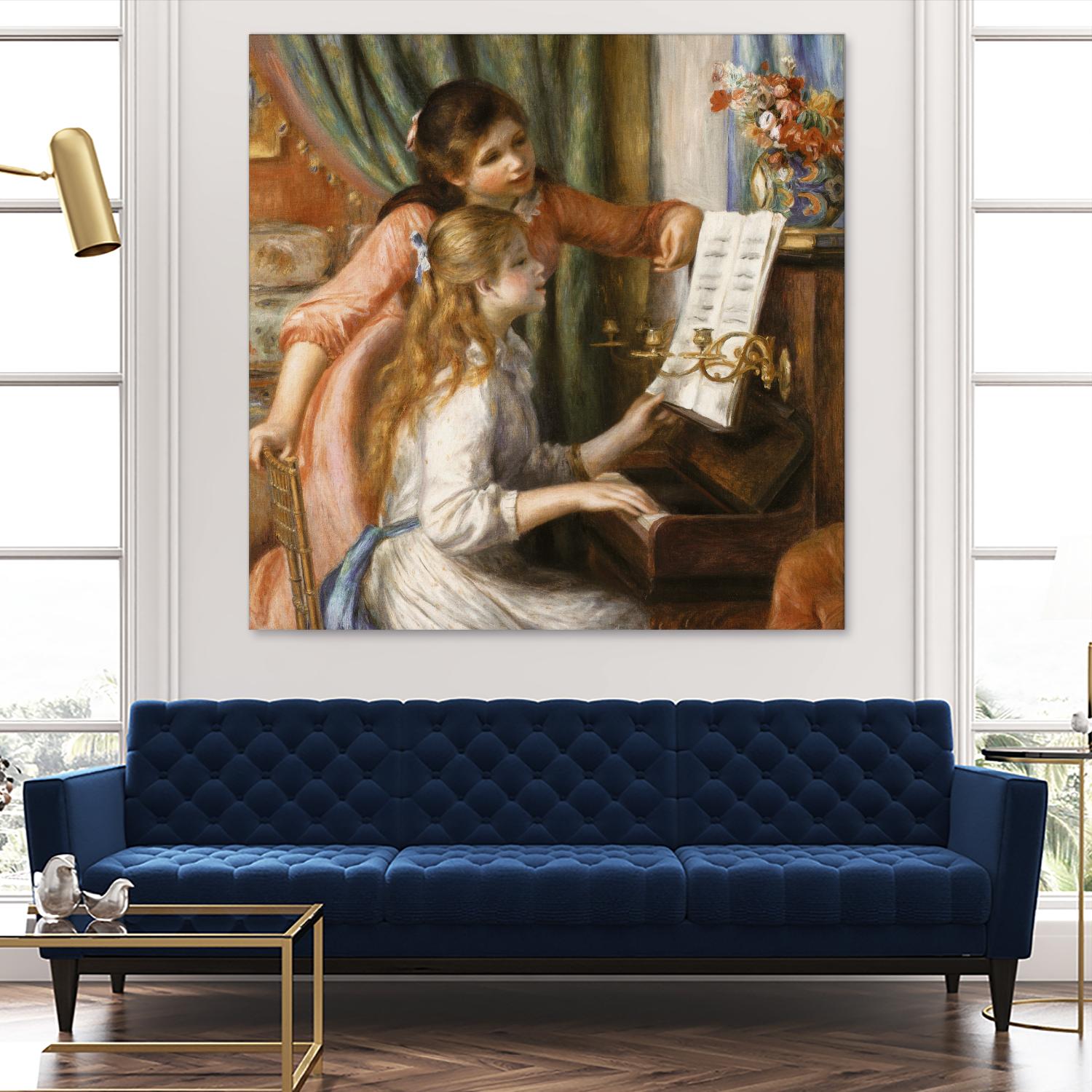 Jeunes filles au piano by Auguste Renoir on GIANT ART - beige figurative young women