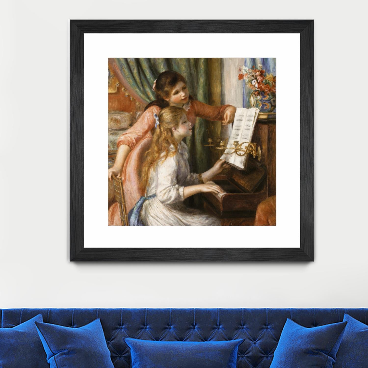 Jeunes filles au piano by Auguste Renoir on GIANT ART - beige figurative young women