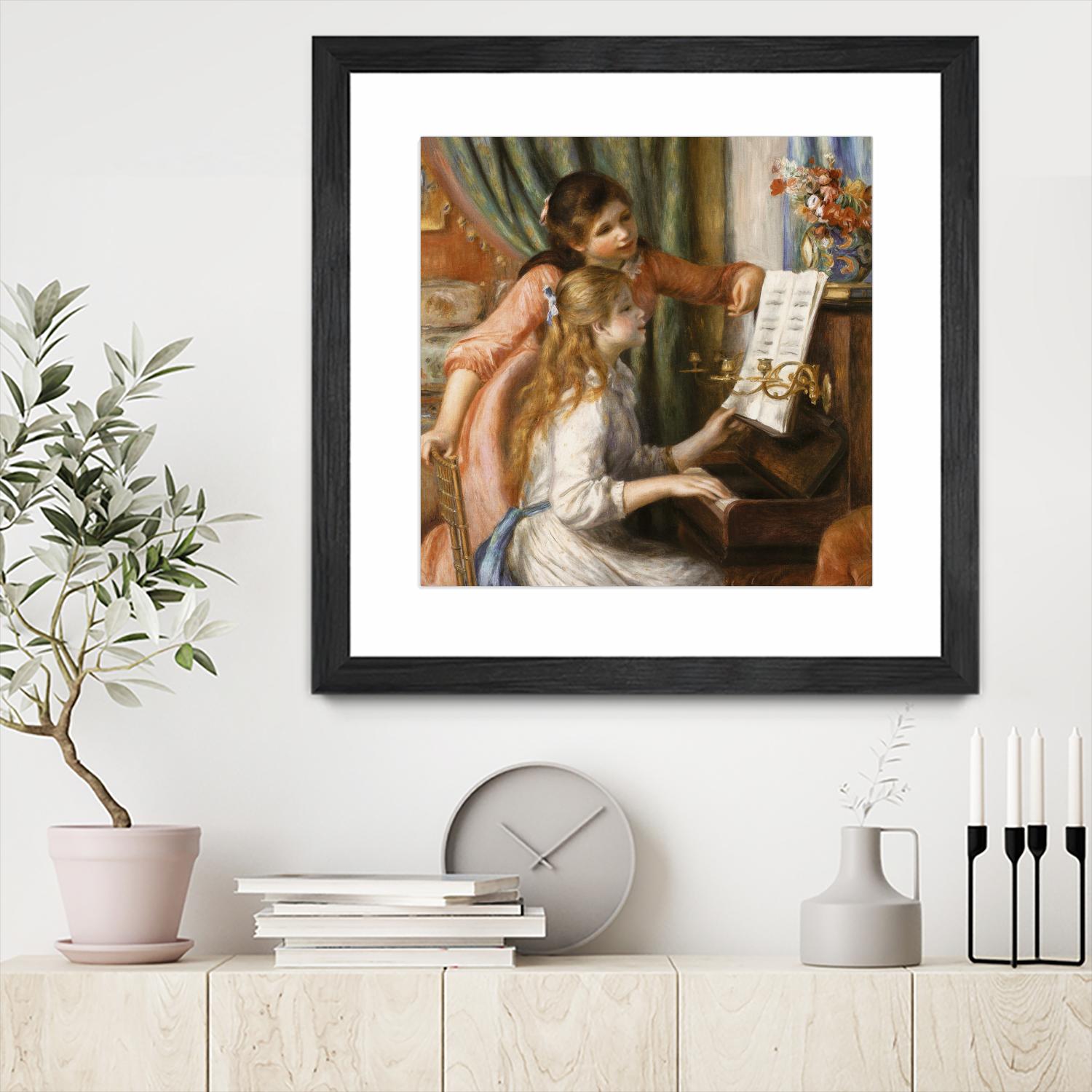 Jeunes filles au piano by Auguste Renoir on GIANT ART - beige figurative young women