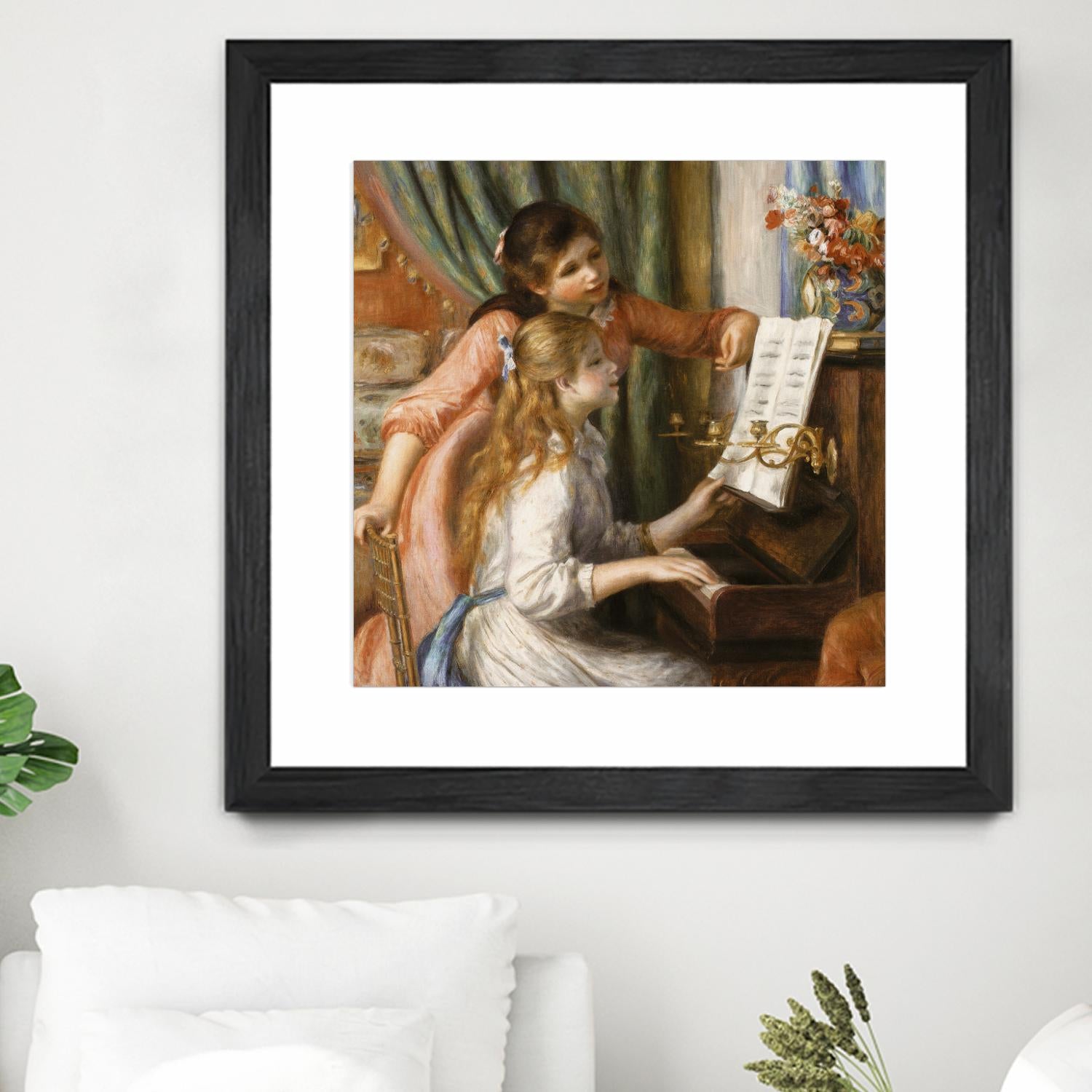 Jeunes filles au piano by Auguste Renoir on GIANT ART - beige figurative young women