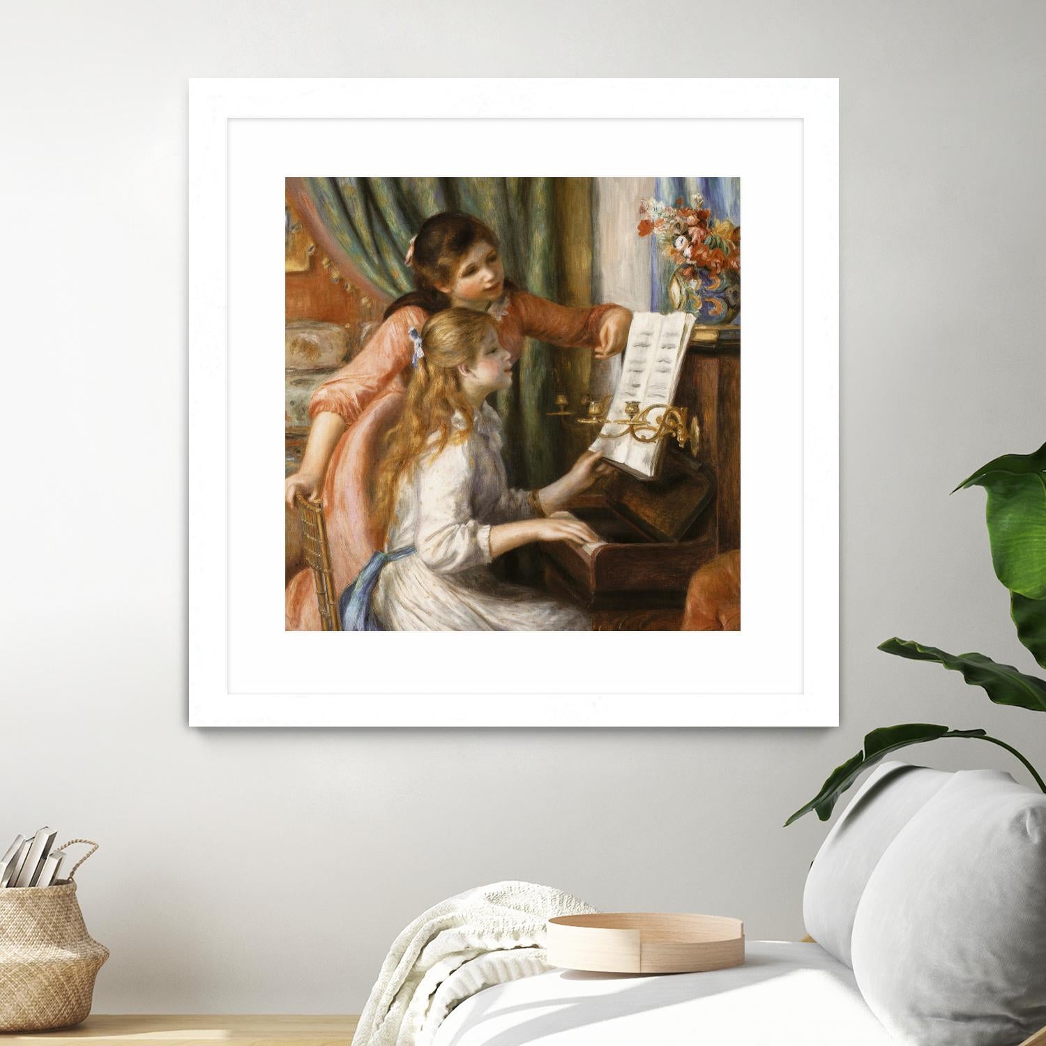 Jeunes filles au piano by Auguste Renoir on GIANT ART - beige figurative young women