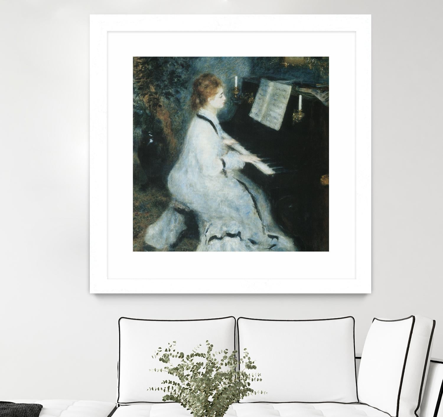 Femme au piano by Auguste Renoir on GIANT ART - white figurative piano
