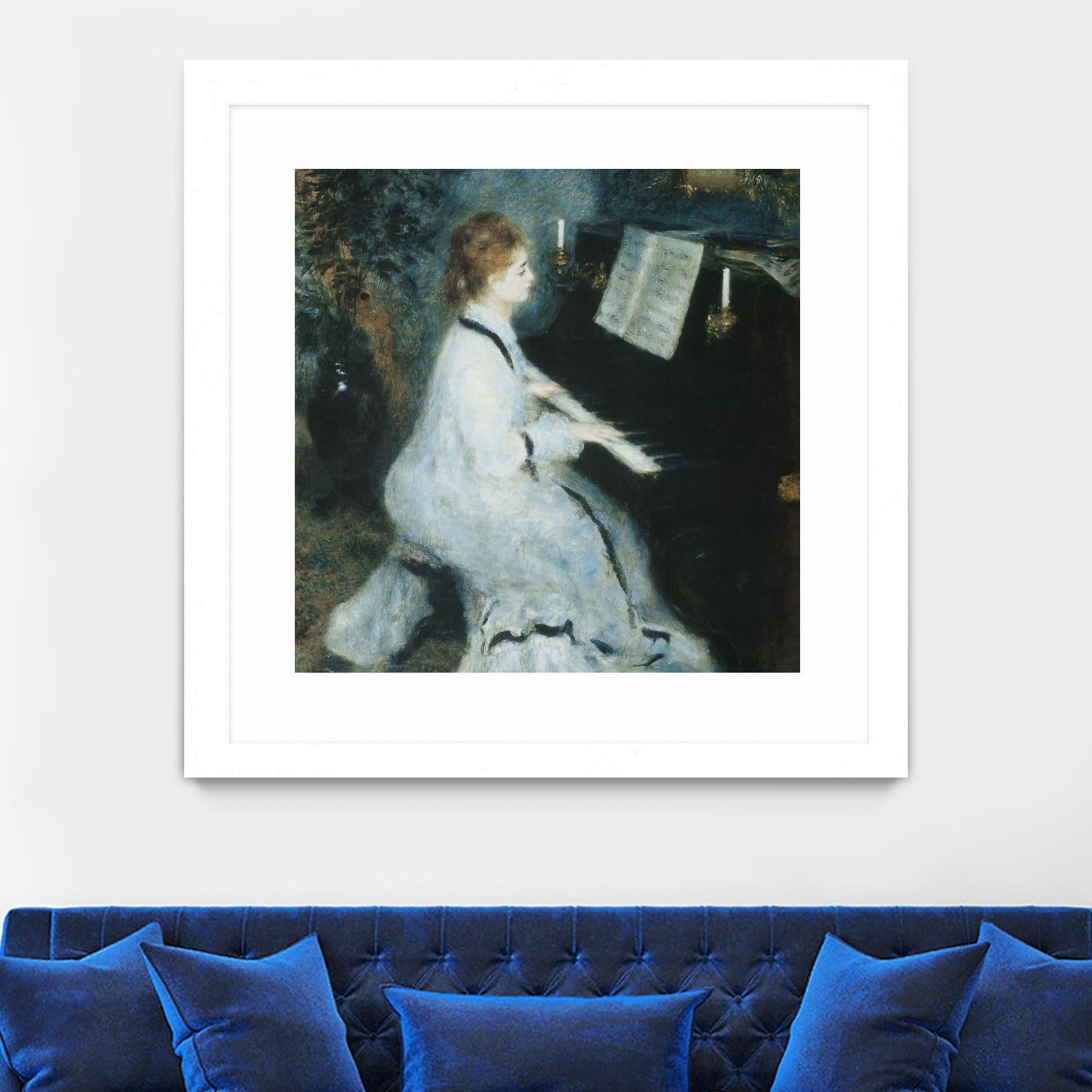 Femme au piano by Auguste Renoir on GIANT ART - white figurative piano