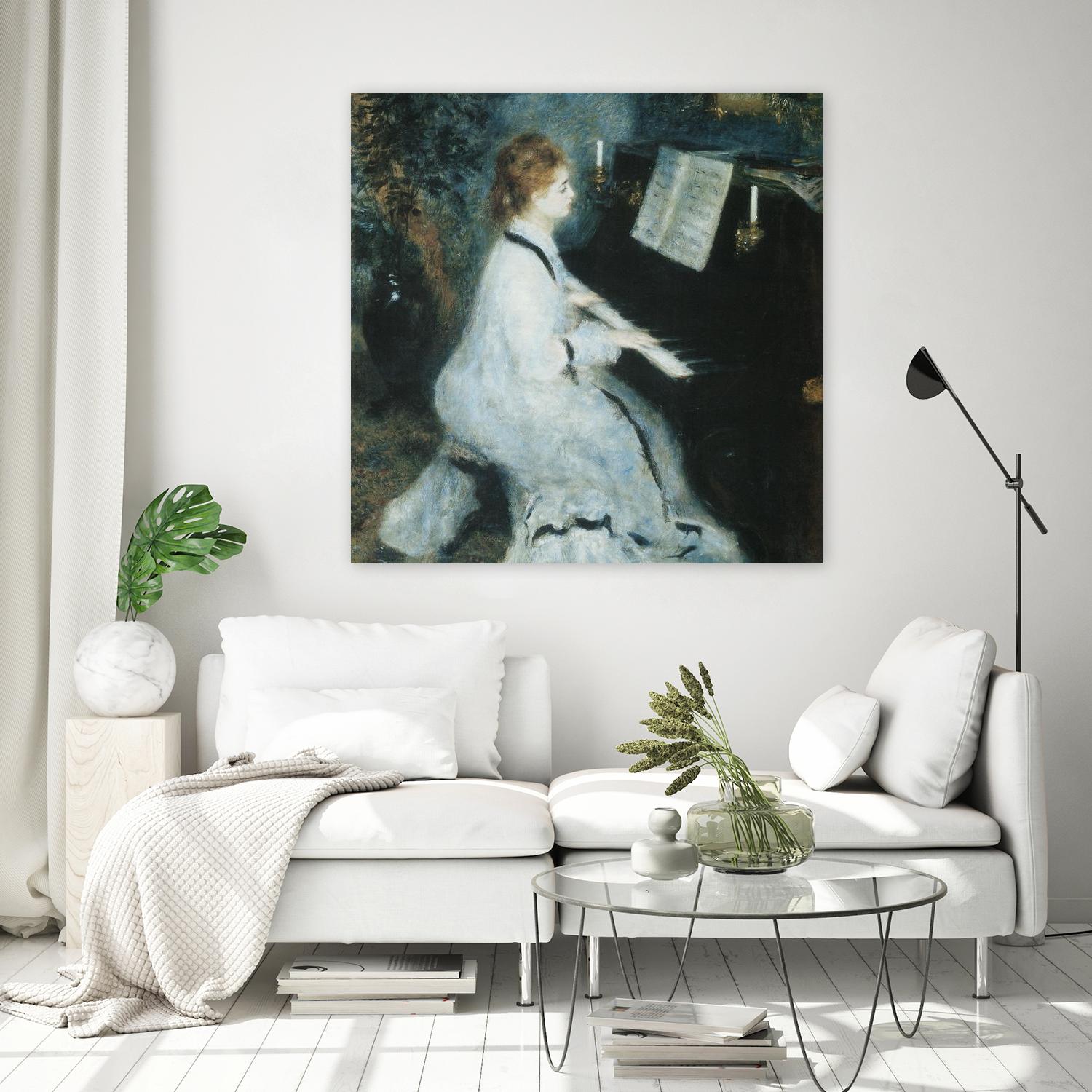 Femme au piano by Pierre-Auguste Renoir on GIANT ART - white figurative piano