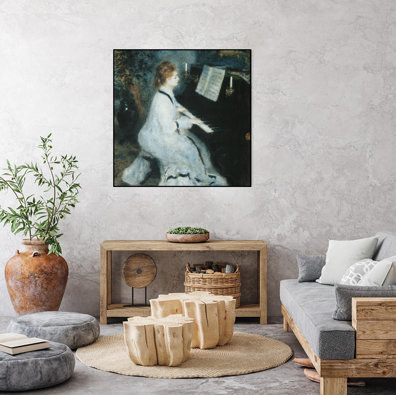 Femme au piano by Auguste Renoir on GIANT ART - white figurative piano