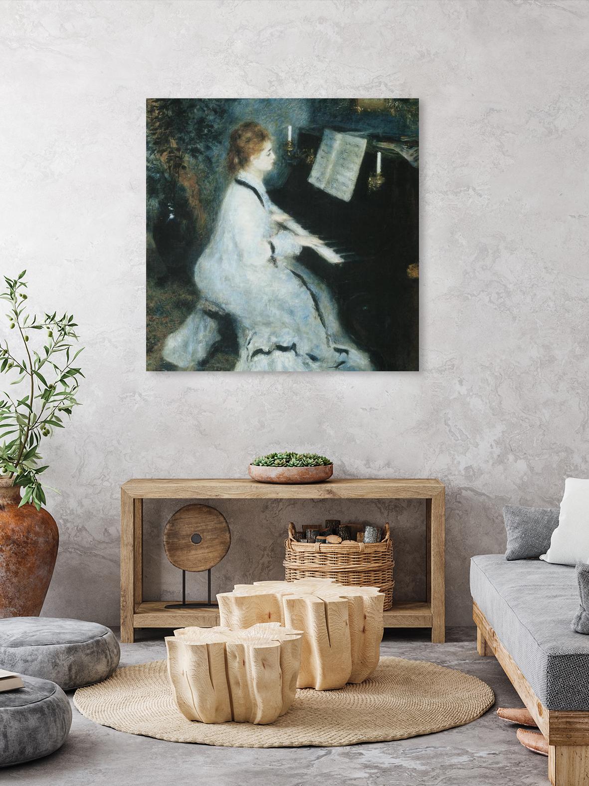 Femme au piano by Pierre-Auguste Renoir on GIANT ART - white figurative piano