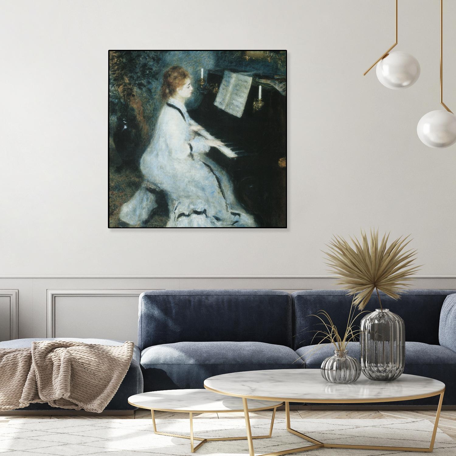 Femme au piano by Auguste Renoir on GIANT ART - white figurative piano