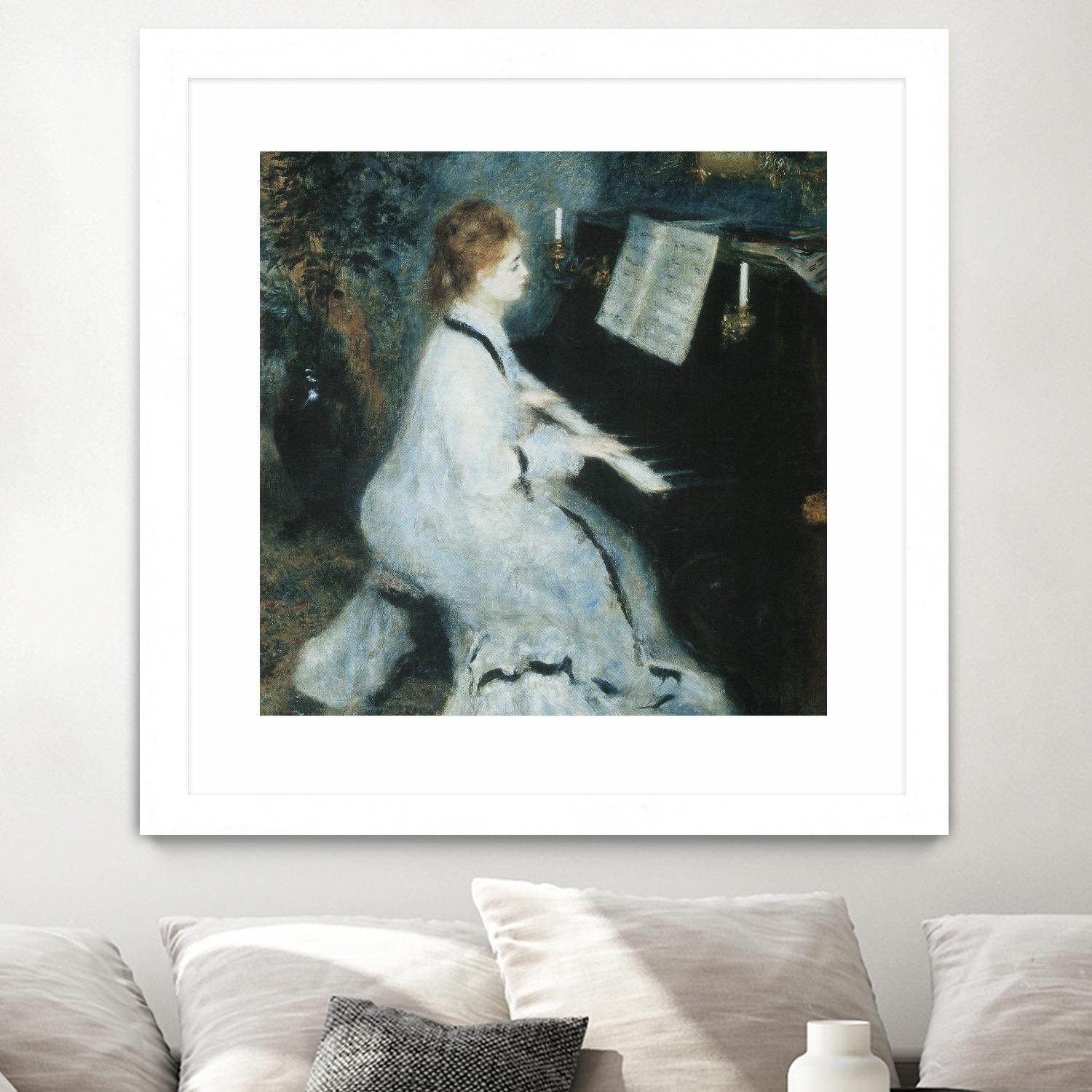 Femme au piano by Auguste Renoir on GIANT ART - white figurative piano