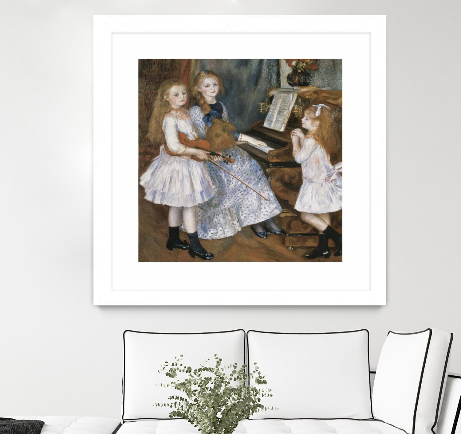 The daughters of Catulle Mendes by Auguste Renoir on GIANT ART - beige masters young women