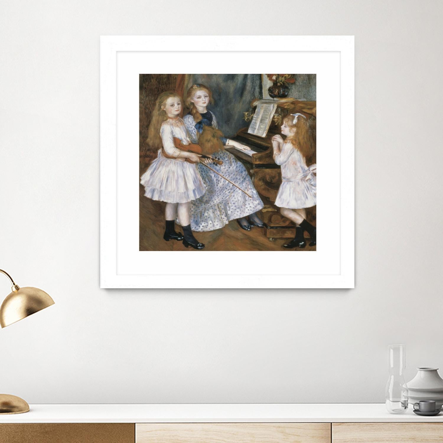 The daughters of Catulle Mendes by Auguste Renoir on GIANT ART - beige masters young women
