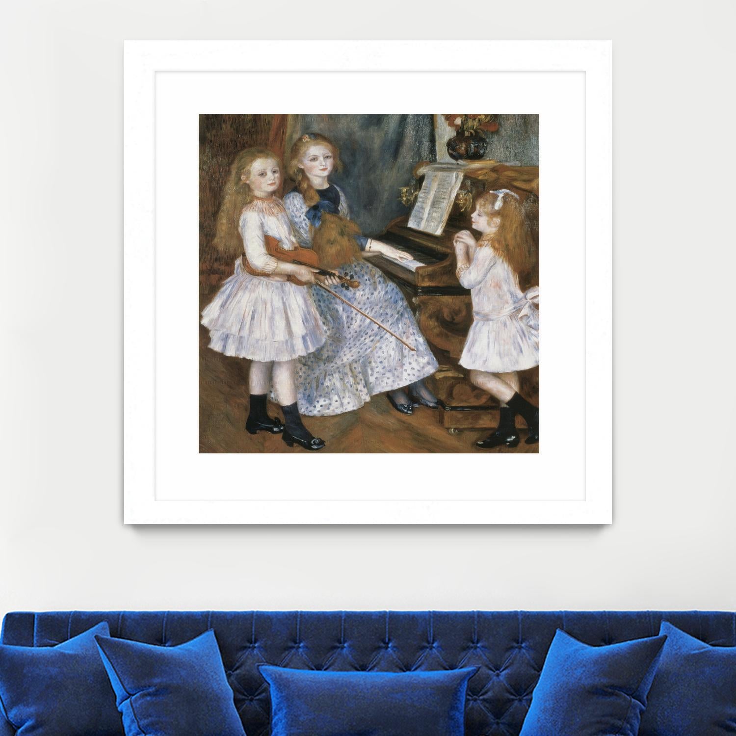 The daughters of Catulle Mendes by Auguste Renoir on GIANT ART - beige masters young women