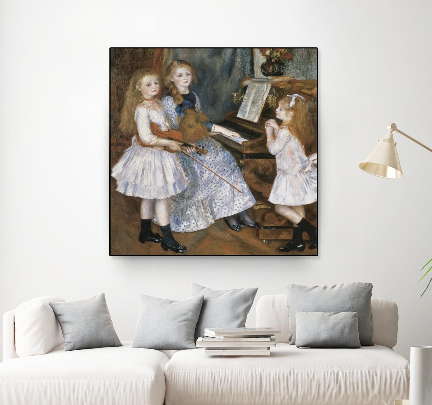 The daughters of Catulle Mendes by Auguste Renoir on GIANT ART - beige masters young women