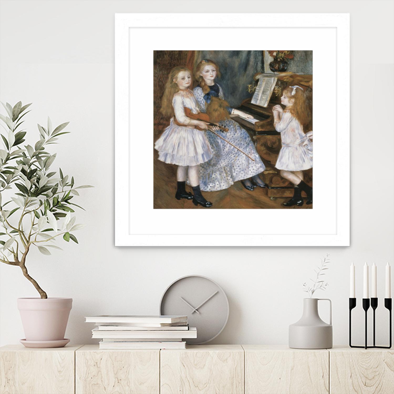 The daughters of Catulle Mendes by Auguste Renoir on GIANT ART - beige masters young women