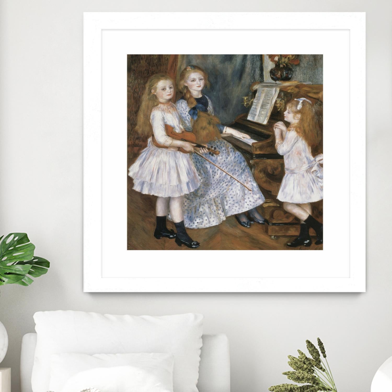 The daughters of Catulle Mendes by Auguste Renoir on GIANT ART - beige masters young women