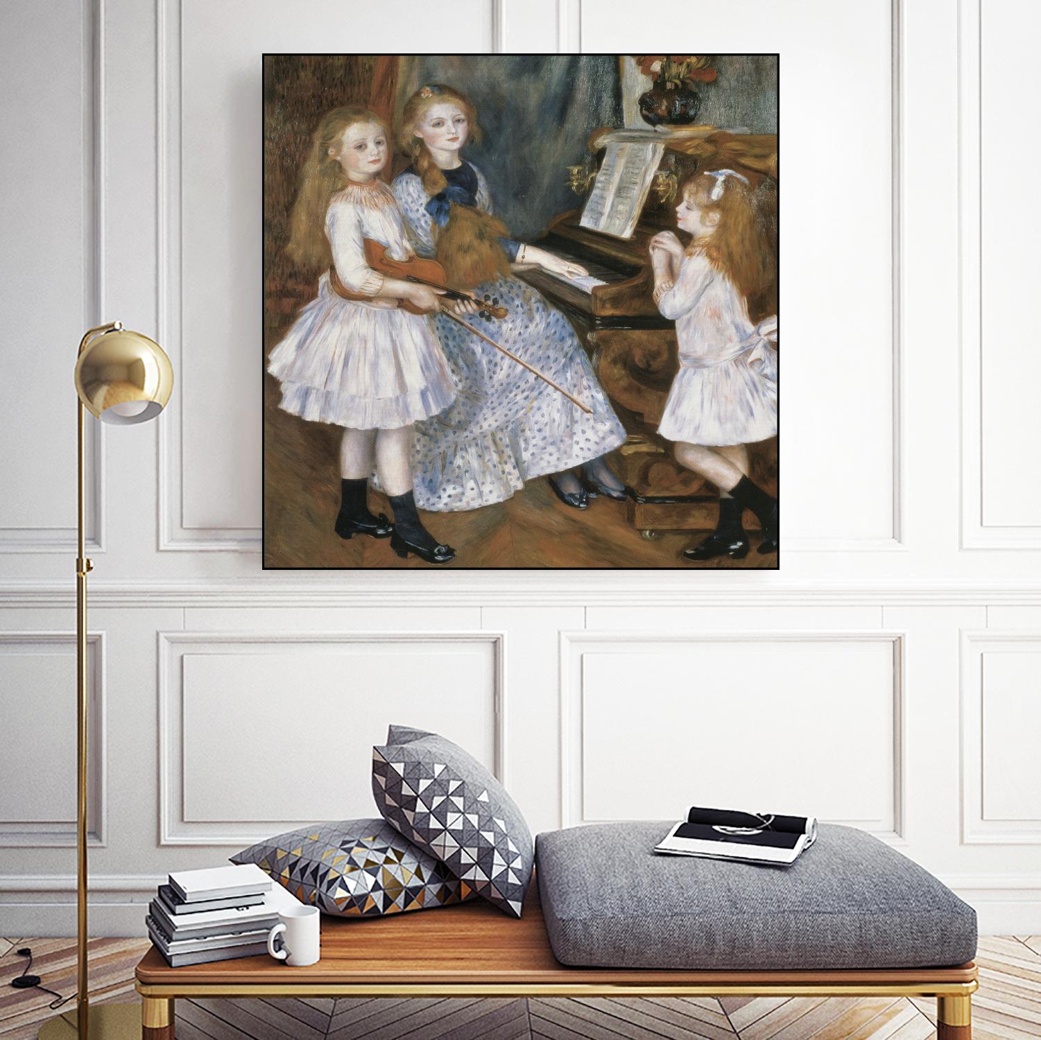 The daughters of Catulle Mendes by Auguste Renoir on GIANT ART - beige masters young women