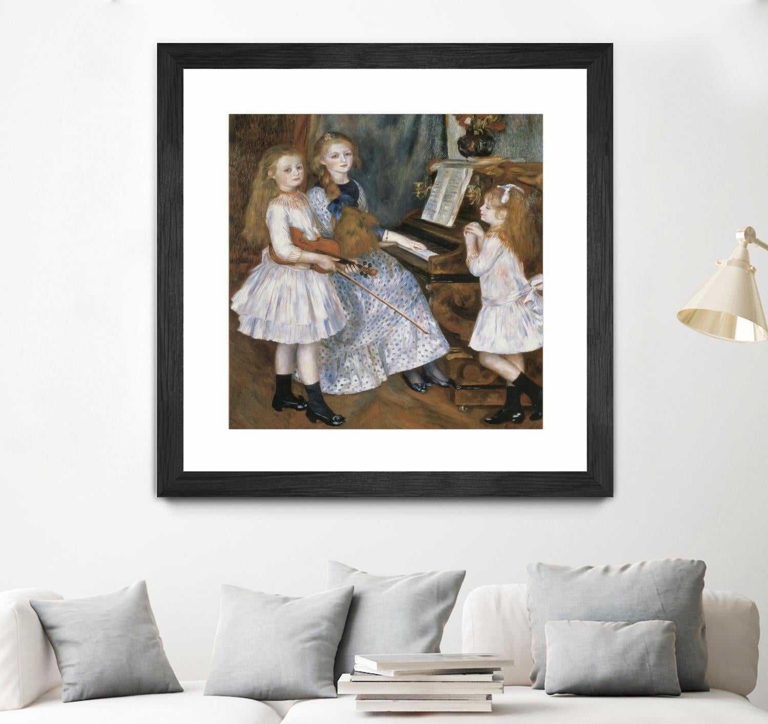 The daughters of Catulle Mendes by Auguste Renoir on GIANT ART - beige masters young women