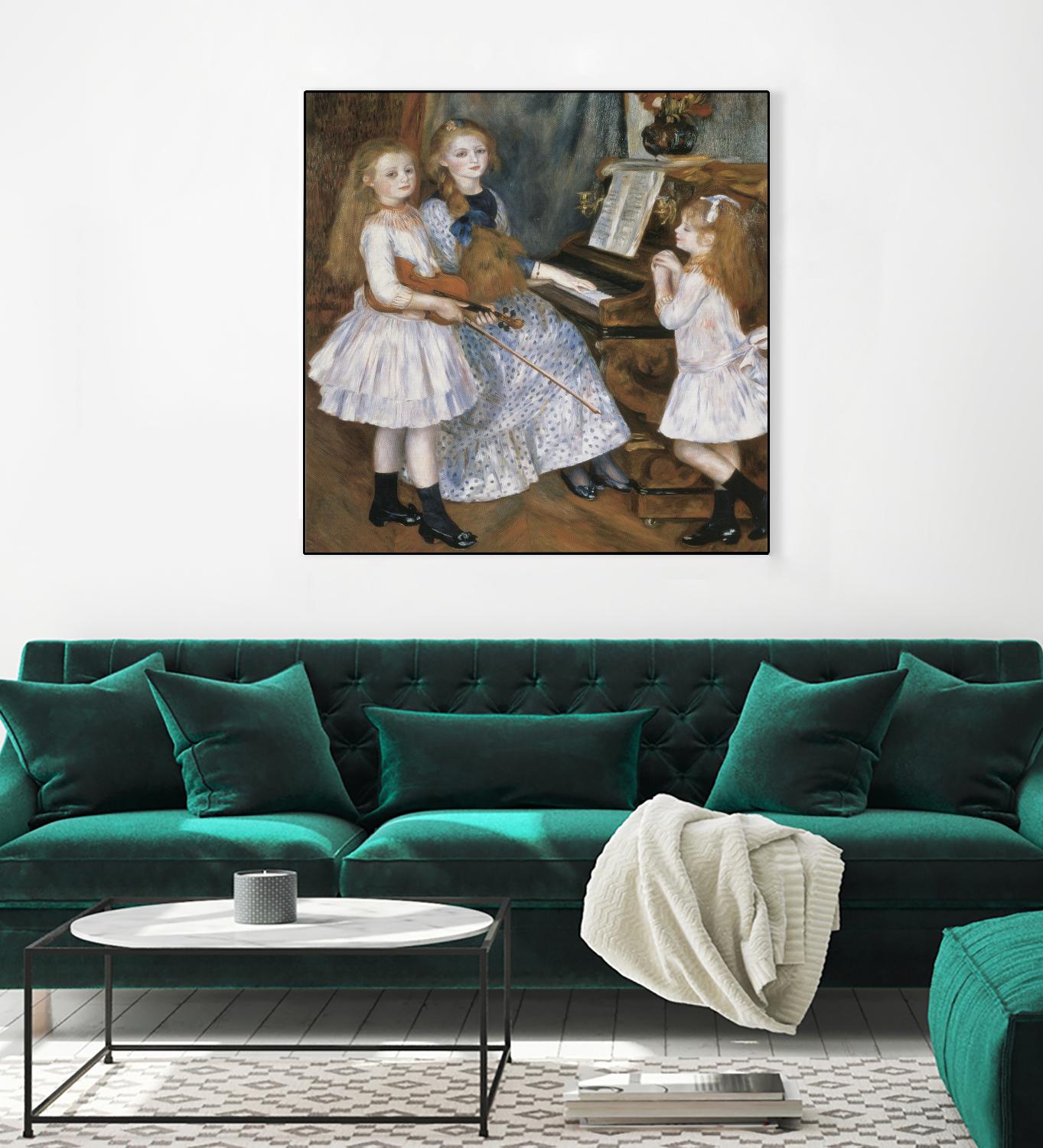 The daughters of Catulle Mendes by Auguste Renoir on GIANT ART - beige masters young women