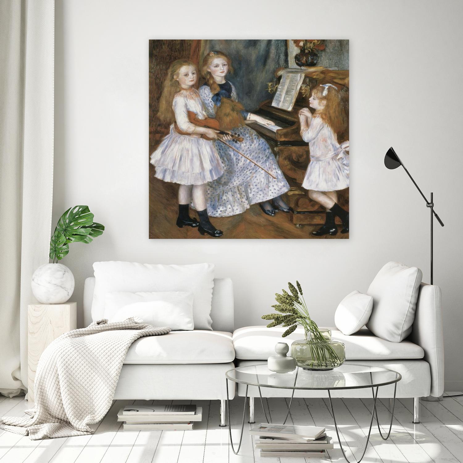 The daughters of Catulle Mendes by Pierre-Auguste Renoir on GIANT ART - beige masters young women