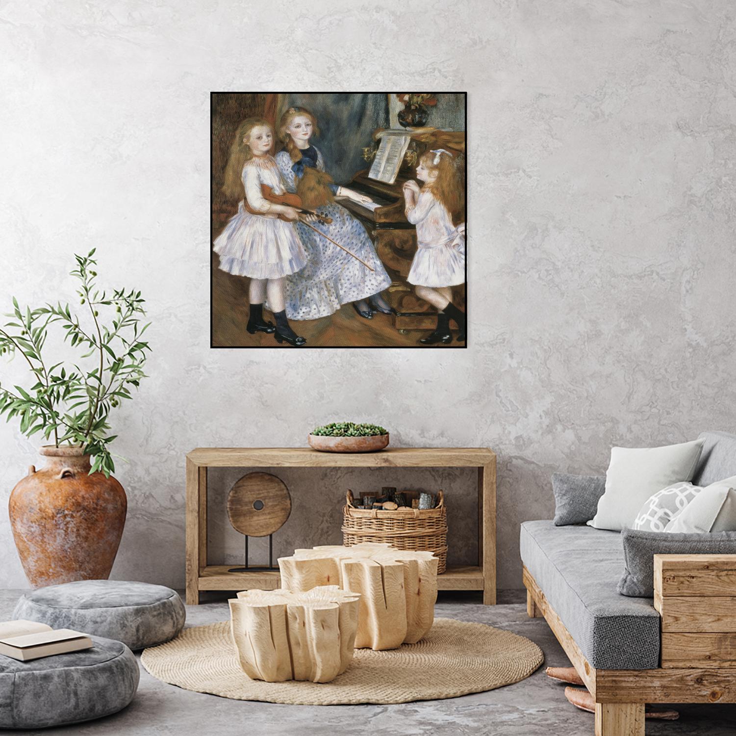 The daughters of Catulle Mendes by Auguste Renoir on GIANT ART - beige masters young women