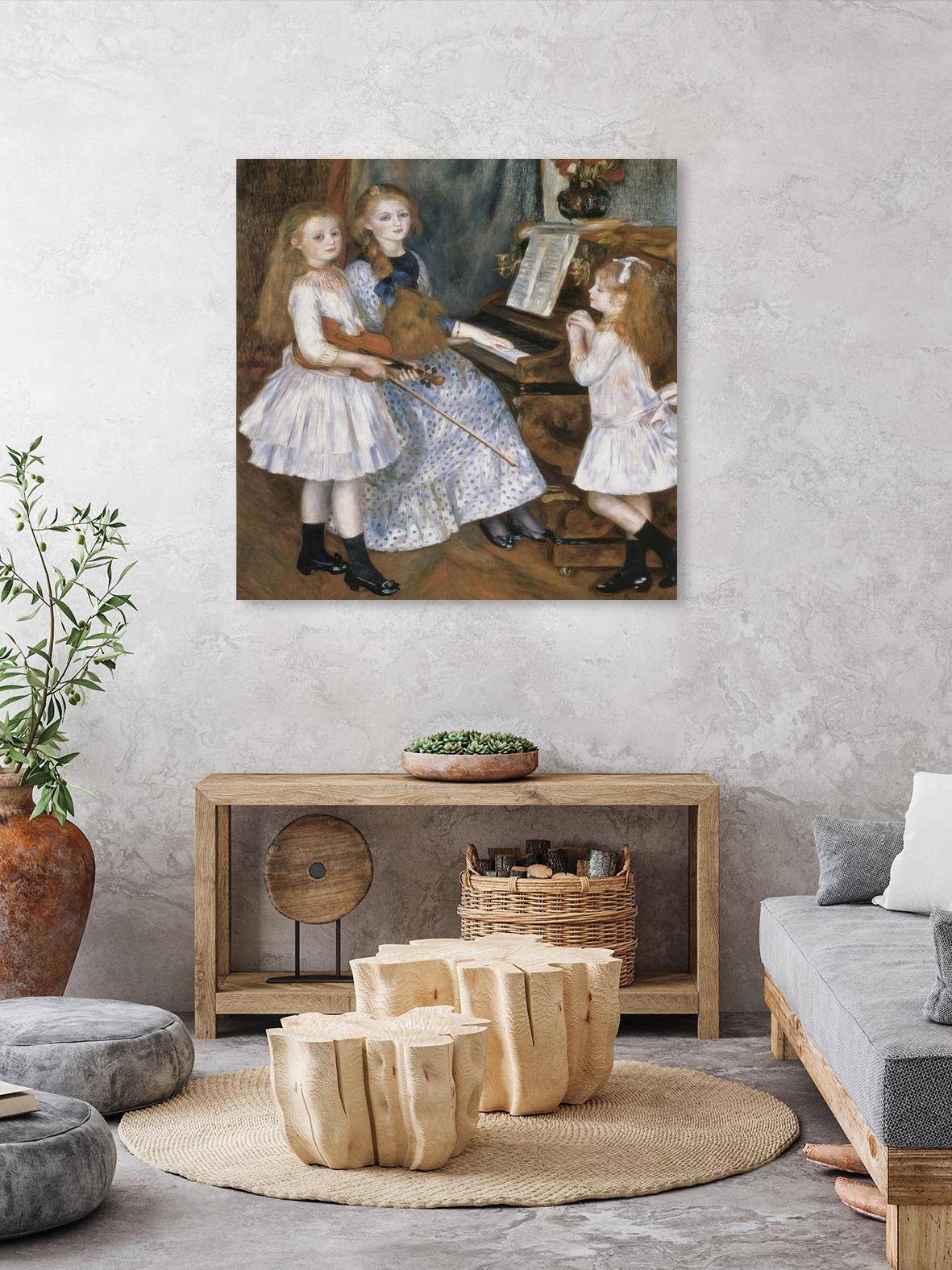 The daughters of Catulle Mendes by Pierre-Auguste Renoir on GIANT ART - beige masters young women