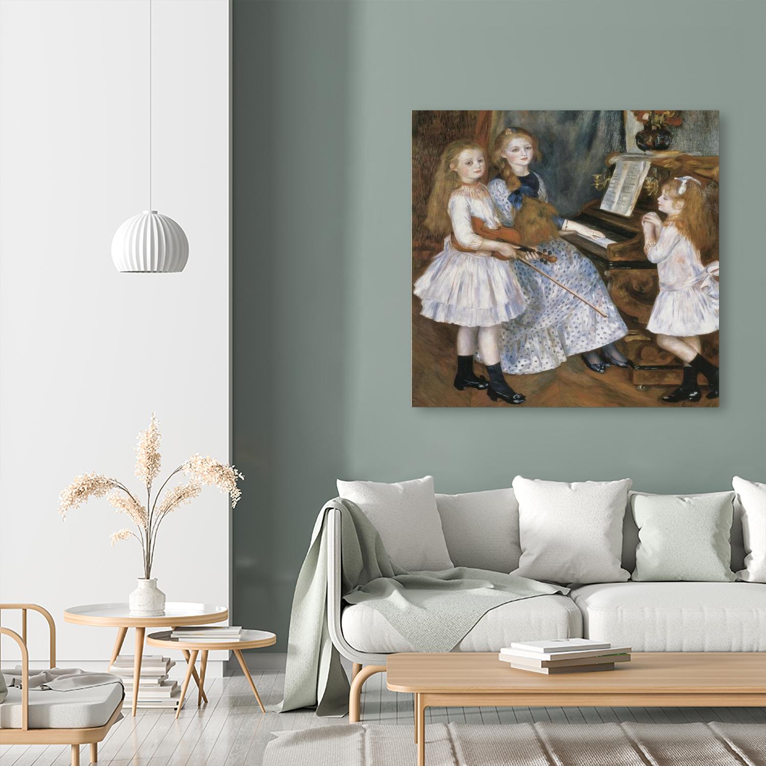 The daughters of Catulle Mendes by Pierre-Auguste Renoir on GIANT ART - beige masters young women