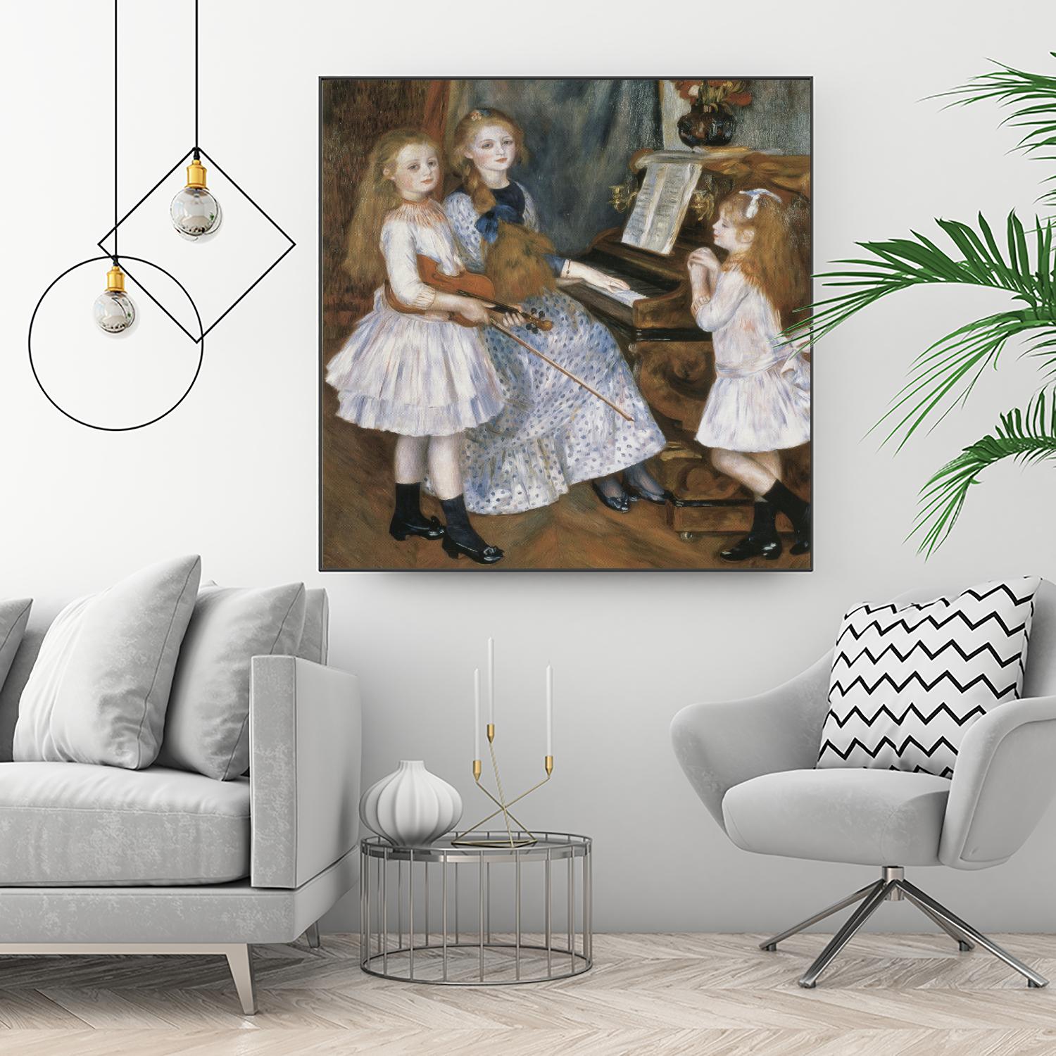 The daughters of Catulle Mendes by Auguste Renoir on GIANT ART - beige masters young women