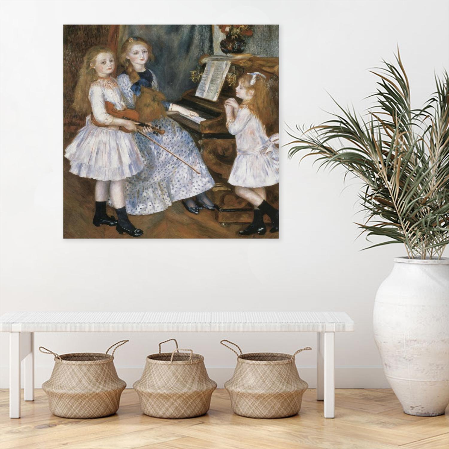 The daughters of Catulle Mendes by Pierre-Auguste Renoir on GIANT ART - beige masters young women