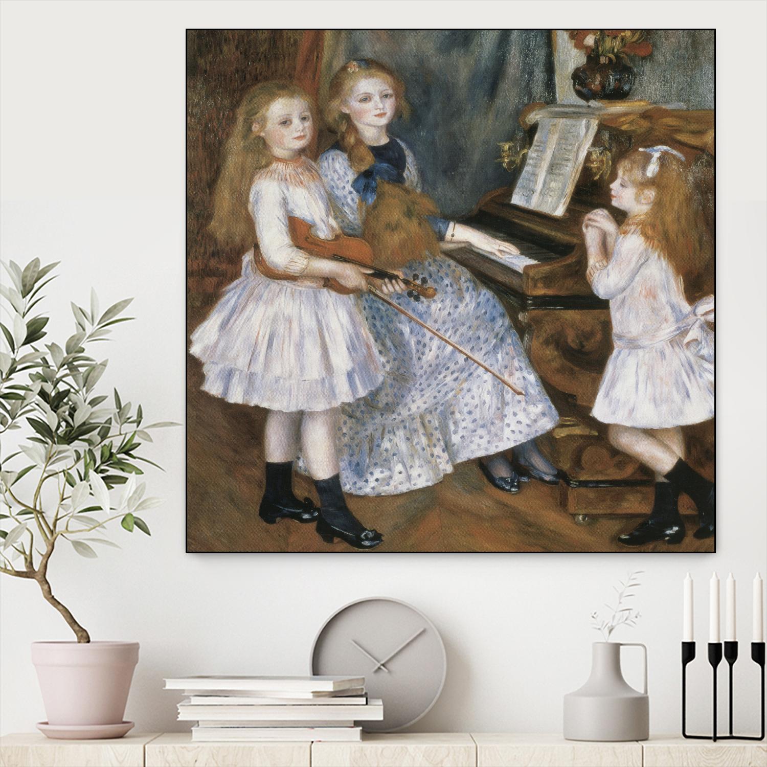 The daughters of Catulle Mendes by Auguste Renoir on GIANT ART - beige masters young women