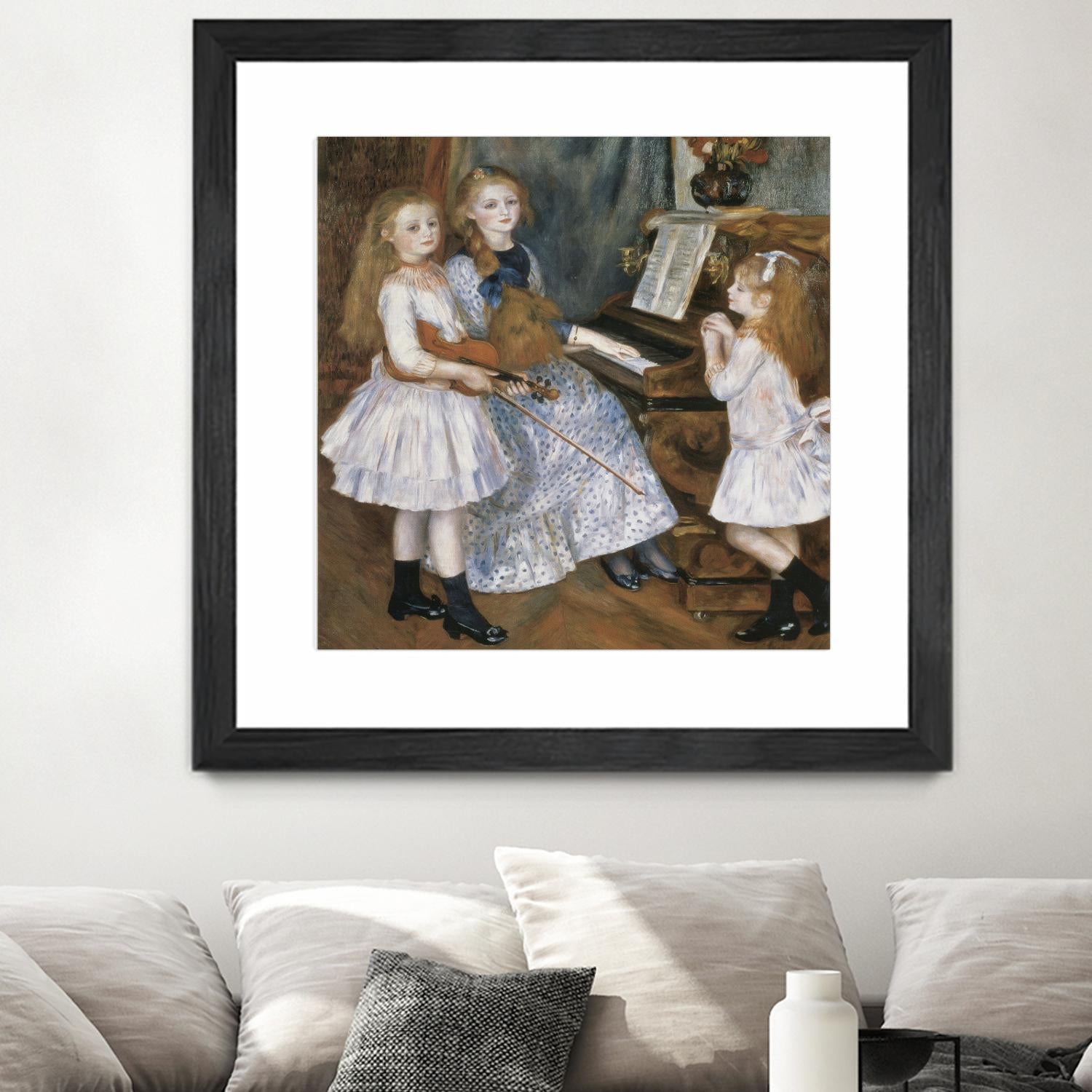 The daughters of Catulle Mendes by Auguste Renoir on GIANT ART - beige masters young women