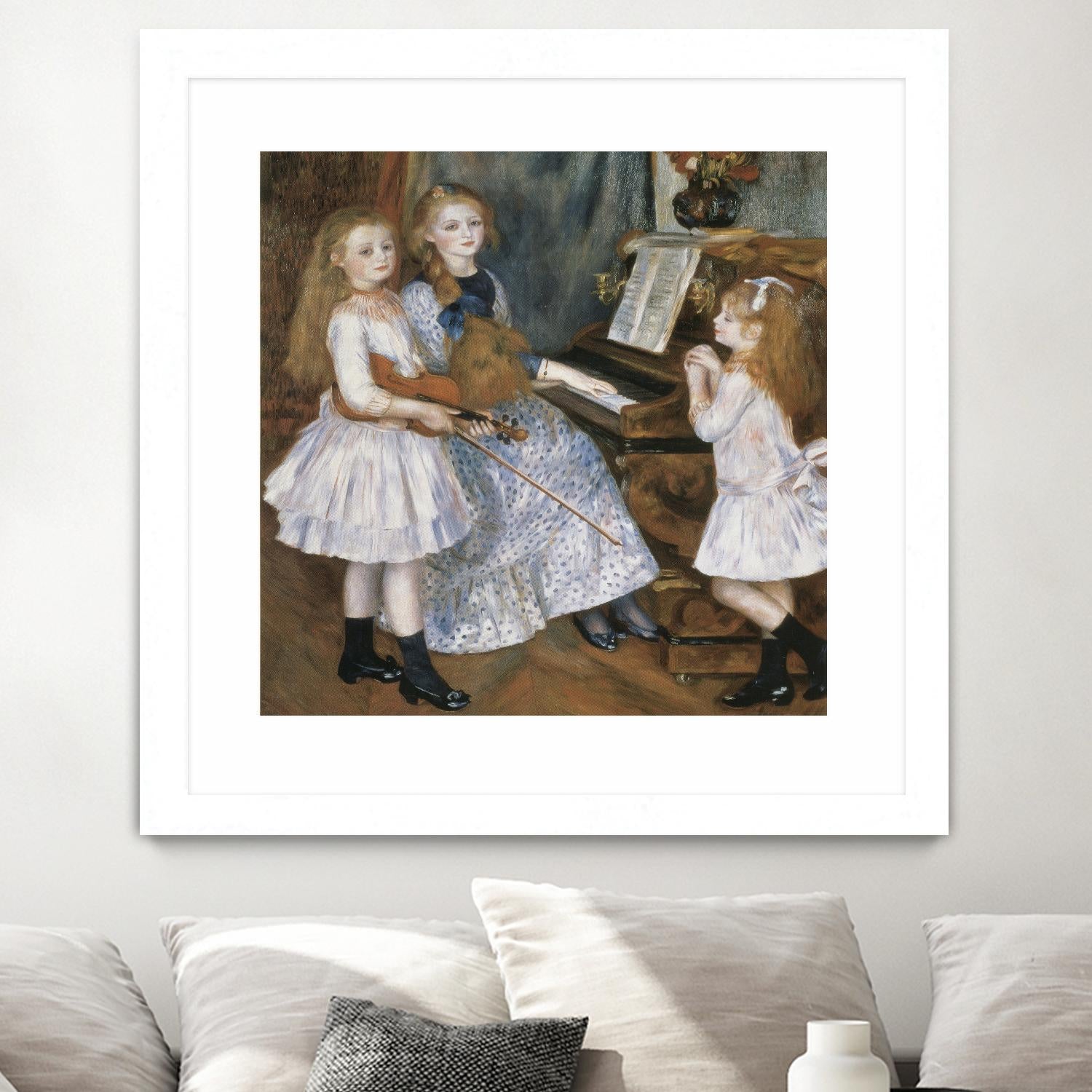 The daughters of Catulle Mendes by Auguste Renoir on GIANT ART - beige masters young women