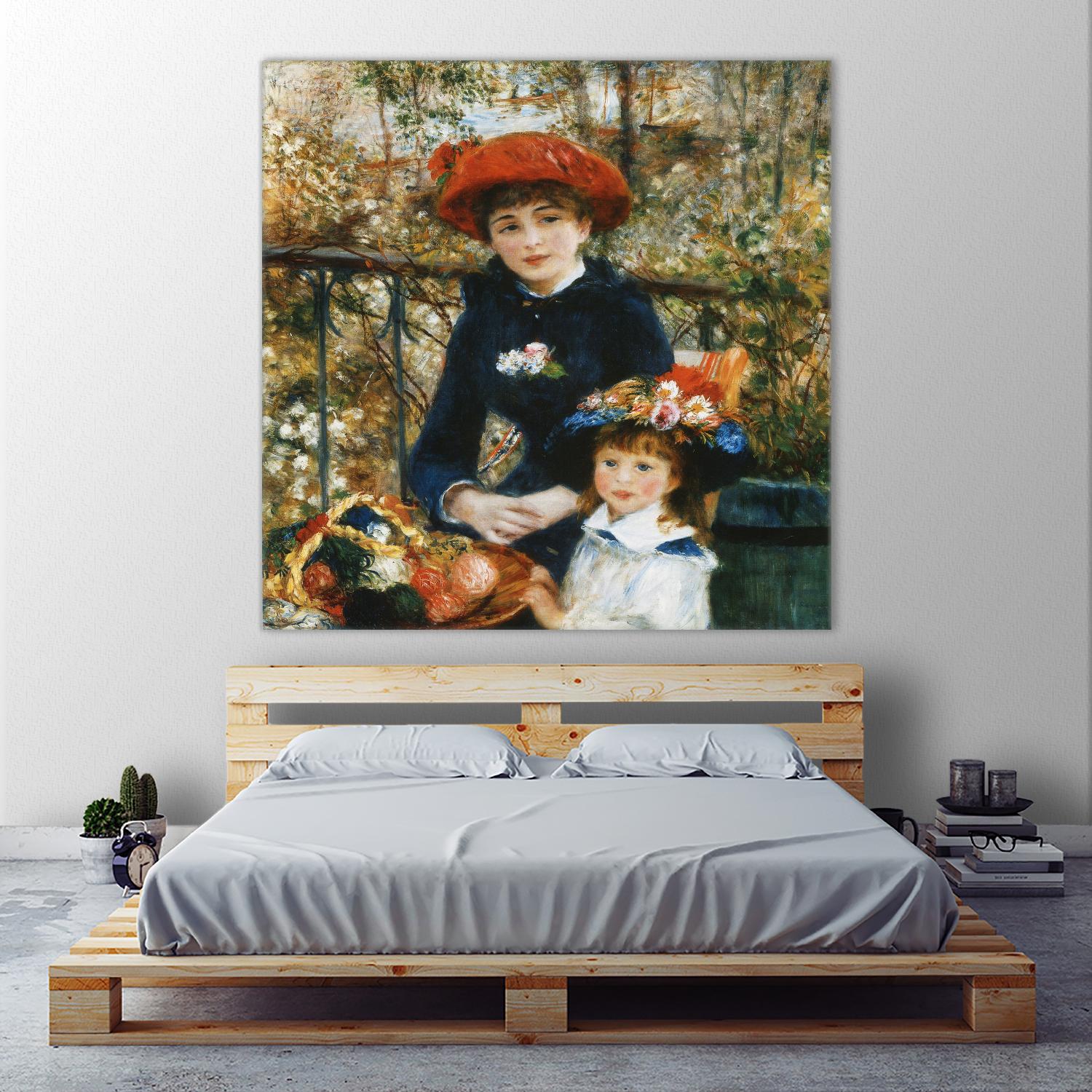 À la terrasse by Auguste Renoir on GIANT ART - red figurative mother and child