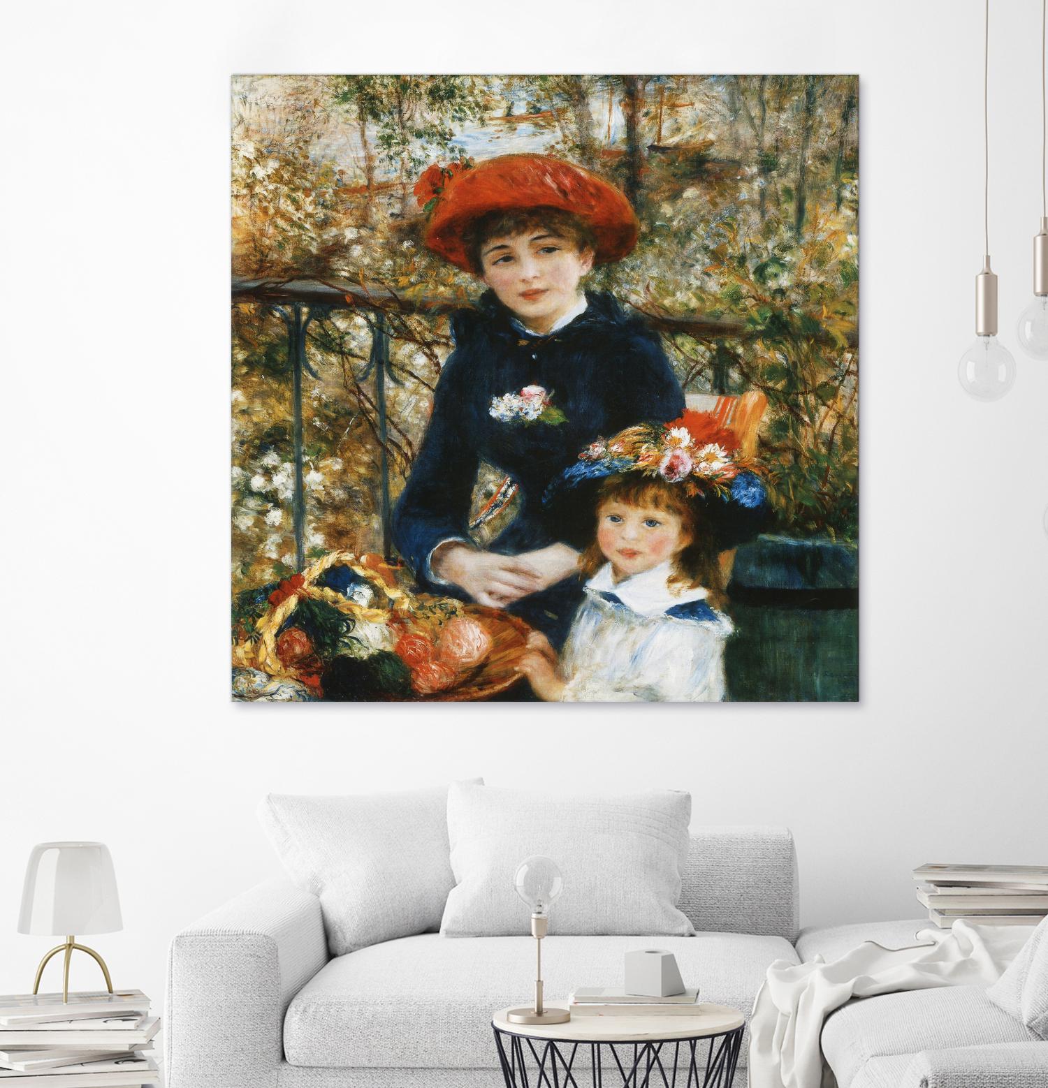 À la terrasse by Auguste Renoir on GIANT ART - red figurative mother and child