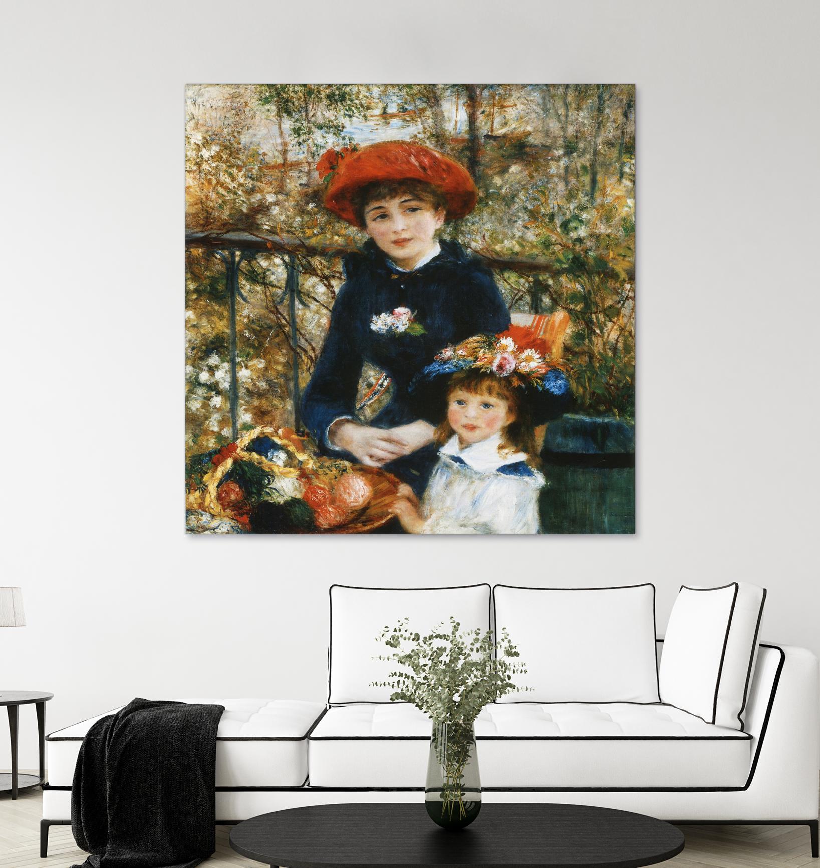 À la terrasse by Auguste Renoir on GIANT ART - red figurative mother and child