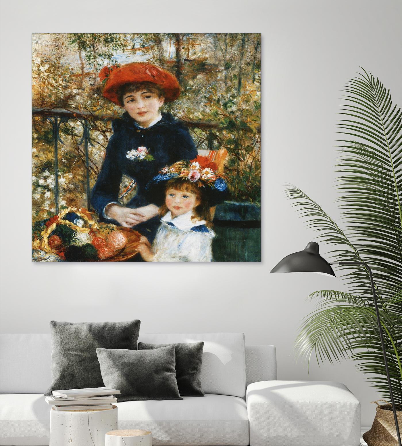 À la terrasse by Auguste Renoir on GIANT ART - red figurative mother and child