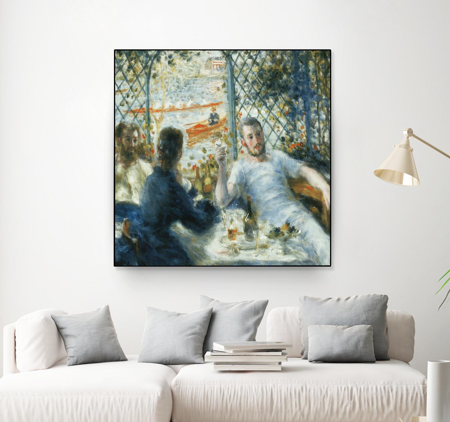 Le déjeuner au bord de la rivière by Auguste Renoir on GIANT ART - blue figurative homme et femme