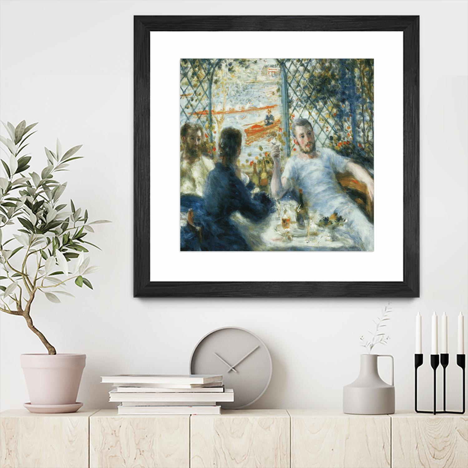 Le déjeuner au bord de la rivière by Auguste Renoir on GIANT ART - blue figurative homme et femme